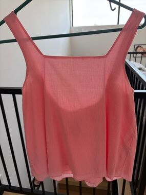 Club Monaco Coral-Pink Flirty Top
